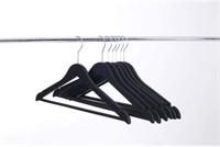 (24) Black Heavy Duty Wood-Like Rubber Hanger Set