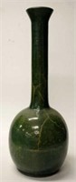 Large Bosley Ware green glazed pottery vase