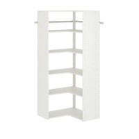 White Corner Wood Closet System Retail -$299