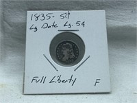 NICE 1835 UNITED STATES SILVER 5CENT LARGE DATE