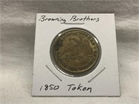 1850 BROWNING BROTHERS STORE TOKEN DRUGGIST