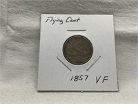 1857 UNITED STATES FLYING EAGLE CENTS VF
