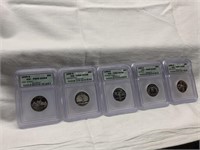 (5) SLABBED 1999S FIRST YEAR STATE QUARTERS DCAM
