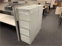 2 Steel 4 Drawer Filing Cabinets