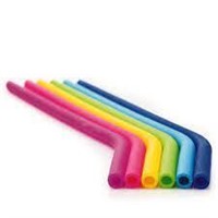 "As Is" Danesco Silicone Straws Set Of 6