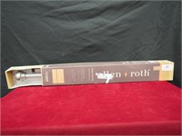 ALLEN & ROTH Silver Tone Drapery Rod Set