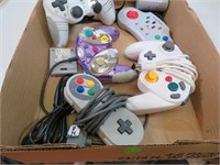 Flat of Vintage Nintendo Controllers