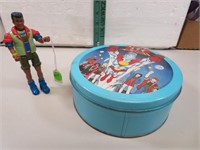 Vintage Captain Planet Kwame & Captain Planet Tin