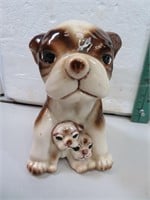 Vintage Dog with Puppies Planter (Japan) 8&3/4"