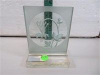 1975 Signed Nelson Yoder Glass Etching Art Glass