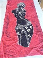 Beatiful Batik Art Cloth Panel 17"x32"