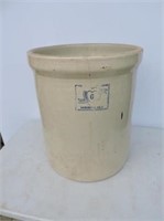 Antique 6 Gallon Crock with Original Label