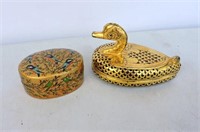 Hand Decorated & Enamelled Russian Trinket Boxes