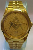 Vintage Pulsar Quartz Masonic Dial Wrist Watch