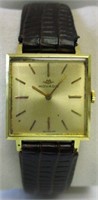 1950s Movado Square Face 18K Gold Watch