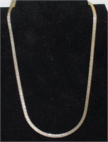 18" Sterling Silver Herringbone Necklace
