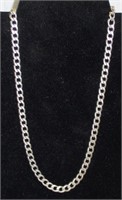 17" Sterling Silver Link Necklace Signed Mexico