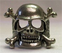 Very Cool Vintage Biker Skull & Crossbones Ring