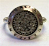 Pandora Sterling Silver & Diamond Chip Ring