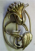 Lang Sterling Silver Flower Pin/Brooch