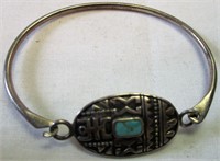 Vintage Sterling & Turquoise Mexico Bracelet