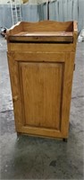 Oak Trash Can Container