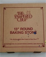 PAMPERED CHEF 13" Round Baking Stone