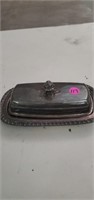 8" Silver Plate Butter Dish