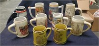 Collector's Beer Steins - some with COA