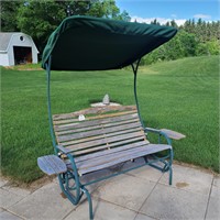 Outdoor Patio Glider Rocker with cover