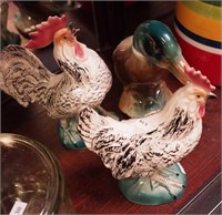 China figurines including Mr. & Mrs. Chicken