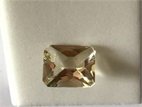 Over 4.0CT Emerald Cut Yellow Labradorite