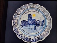 Fancy Grotekerk-Dordrecht Delft Plate - approx 9.5