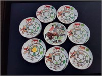 Set of (8) Crown Staffordshire England Coasters -