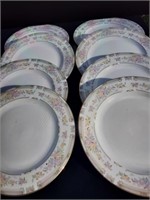 Set of (12) Excel Fine China Dinner Plates -