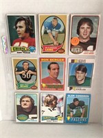 (9) Vintage Football Cards