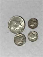 (3) Old U.S. Coins - 40’s dimes, ‘69 Kennedy H