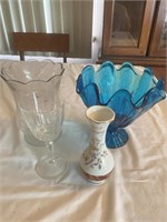 Blue Compote, Vases, Glass