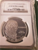 JAMES MADISON 1993 S PF69 GRADED PROOF ULTRA CAMEO