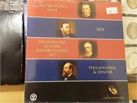 PRESIDENTIAL DOLLARS 8EA SEALED FROM MINT 2011 UNC