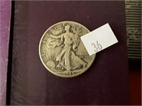 SILVER WALKING LIBERTY HALF DOLLAR 1945