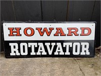 HOWARD ROTAVATOR EMBOSSED TIN SIGN