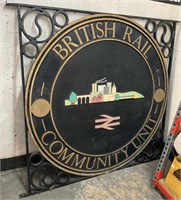 BRITISH RAIL COMMUNITY LARGE CAST IRON SIGN