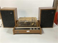 HMV RECORD PLAYER AND SPEAKERS