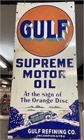 GULF DEALERS DOUBLE SIDED REPRO SIGN