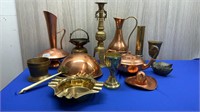 COLLECTION OF BRASS & COPPER WARE