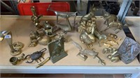 LARGE COLLECTION OF BRASS & BRONZE ANIMALS