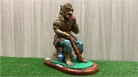 UNUSUAL TROLL STATUE ON TIMBER BASE
