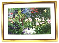 FRAMED HEIDI COUTU FLORA & FAUNA ACRYLIC PAINTING