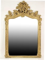 EARLY 20th CENTURY BAROQUE CARVED & GILDED MIRROR